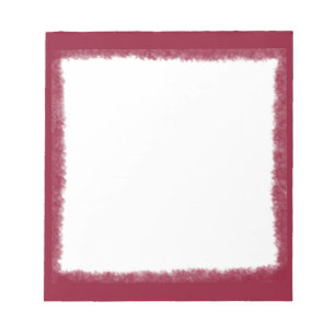Elegant Red Watercolor Border Notepad
