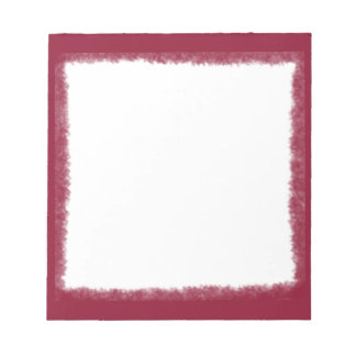 Elegant Red Watercolor Border Notepad