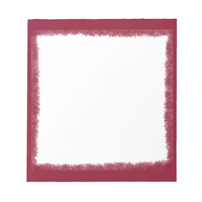 Elegant Red Watercolor Border Notepad (Front)