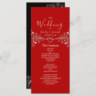Elegant Red Wedding Program Programme
