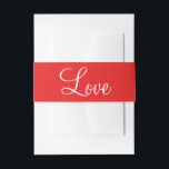 Elegant Red Wedding Romantic Love Bridal Shower Invitation Belly Band<br><div class="desc">Add a personal touch to your wedding invitations or stationery gifts with these romantic red and white wedding belly bands. Red love bands bands are perfect for ... . * romantic and elegant wedding / party invitations * stationery gifts * businesses * fundraisers and charities. Please scroll down to view...</div>