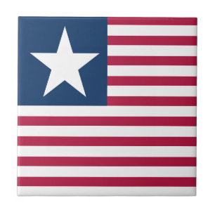 Elegant Red White Blue Star Stripes USA Patriotic Tile