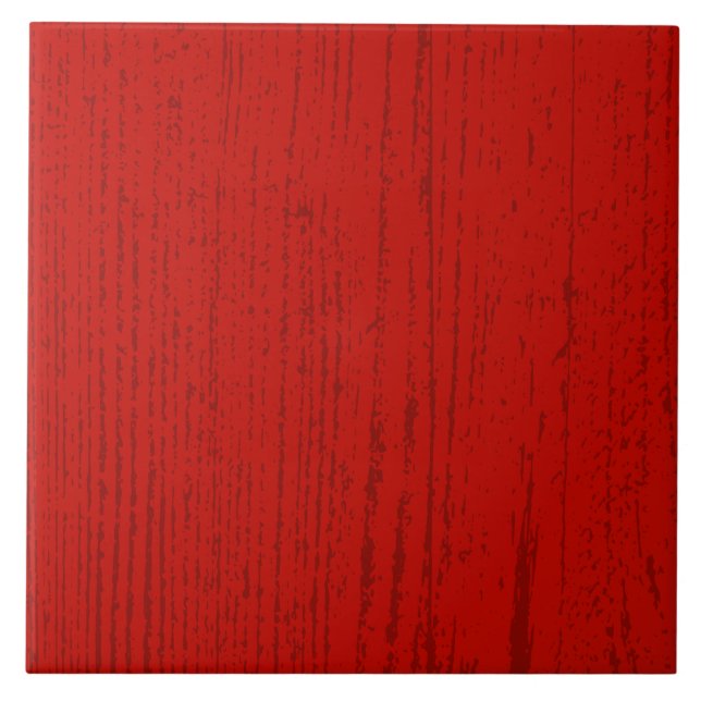 Elegant Red Wood Grain Tile (Front)