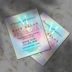 Elegant refined hair salon minimalist flyer