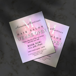 Elegant refined hair salon minimalist flyer