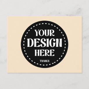 Elegant, refined, sleek & minimalist announcement postcard