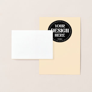 Elegant, refined, sleek & minimalist foil card