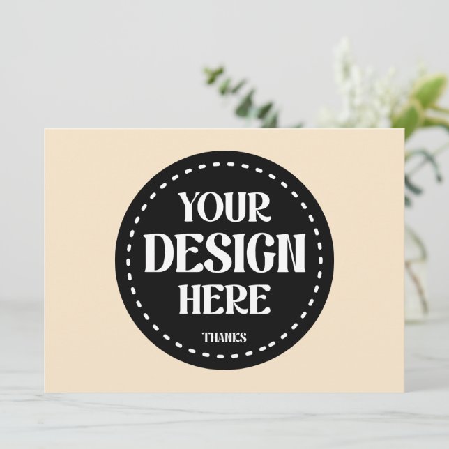 Elegant, refined, sleek & minimalist save the date (Standing Front)