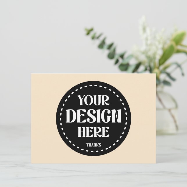 Elegant, refined, sleek & minimalist save the date (Standing Front)