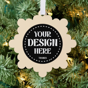 Elegant, refined, sleek & minimalist tree decoration card