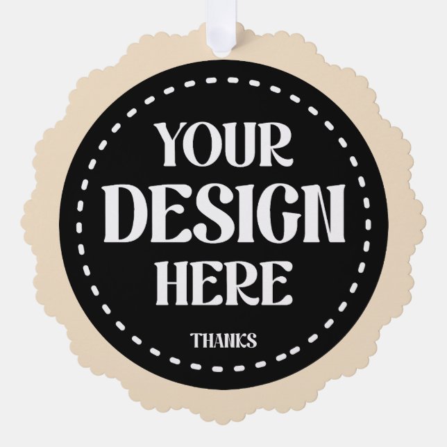 Elegant, refined, sleek & minimalist tree decoration card (Front)