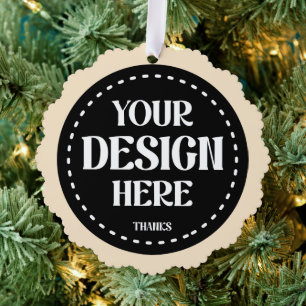 Elegant, refined, sleek & minimalist tree decoration card