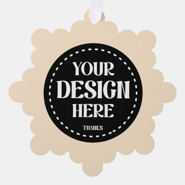 Elegant, refined, sleek & minimalist tree decoration card (Front)