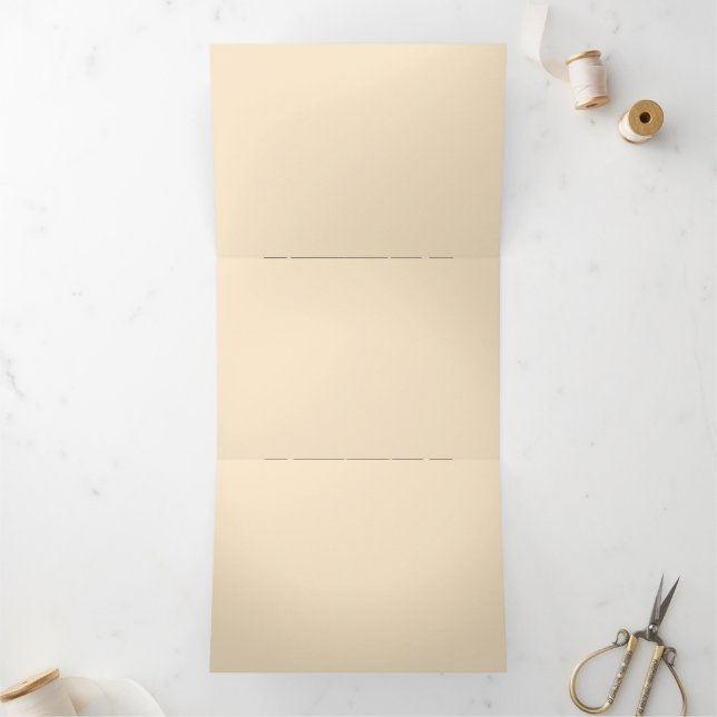 Elegant, refined, sleek & minimalist Tri-Fold announcement (Inside)