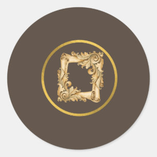Elegant Regal Baroque Gold Wedding Envelope Seal S