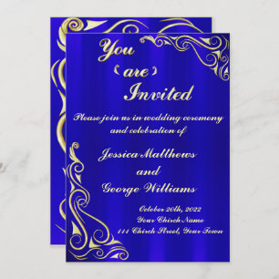 Elegant Regal Golden Flourish Typography Invitation