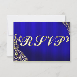 Elegant Regal Golden Flourish Typography RSVP Card