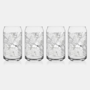 Elegant Regal Stone Vein Marble Texture Printed Ca Can Glass