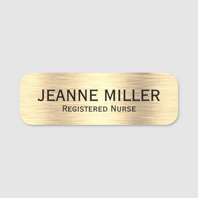 Elegant Registered Nurse Name Tag (Front)