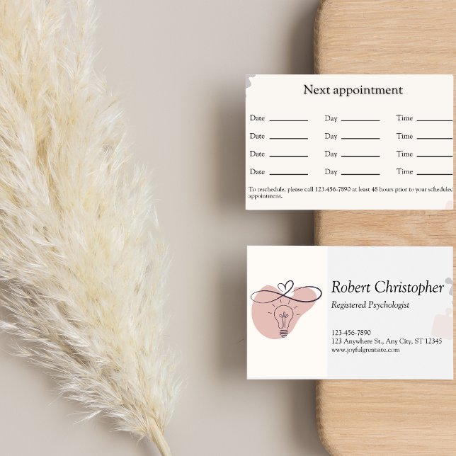Elegant Registered Psychologist Business Card (Creator Uploaded)