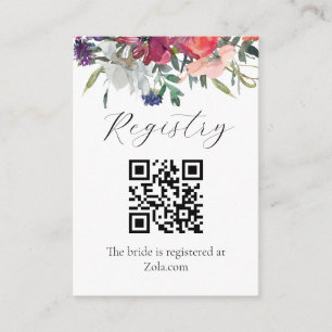 Elegant Registry Bridal Shower Enclosure Card