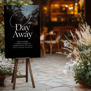Elegant Rehearsal Dinner Black Welcome Acrylic Sign