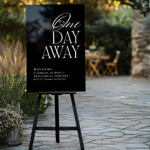 Elegant Rehearsal Dinner Black Welcome Acrylic Sign
