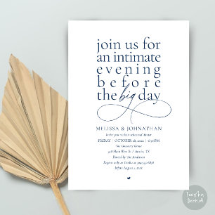 Elegant Rehearsal Dinner Intimate Evening Invitation