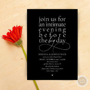 Elegant Rehearsal Dinner Intimate Evening Invitation