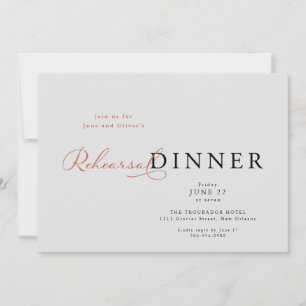 Elegant Rehearsal Dinner Invitation