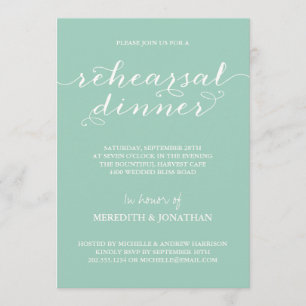 Elegant Rehearsal Dinner Invitation