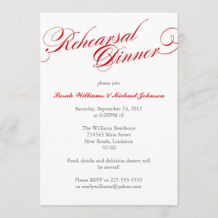 Elegant Rehearsal Dinner Invitation