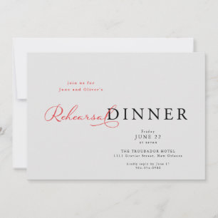 Elegant Rehearsal Dinner Invitation