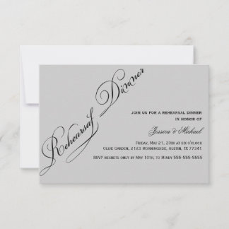 Elegant Rehearsal Dinner Invitation