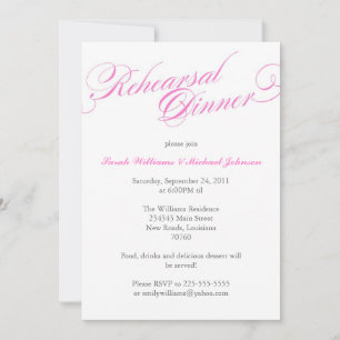 Elegant Rehearsal Dinner Invitation