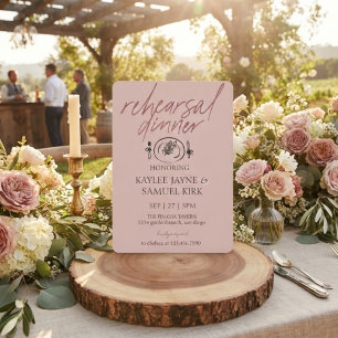 Elegant Rehearsal Dinner Invitation