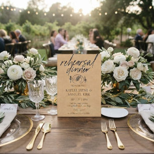Elegant Rehearsal Dinner Invitation