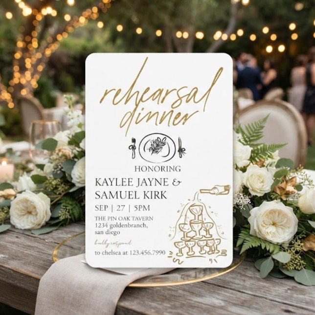 Elegant Rehearsal Dinner Invitation (Creator Uploaded)