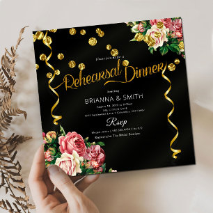 Elegant Rehearsal Dinner Invitation