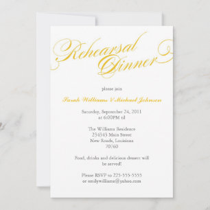 Elegant Rehearsal Dinner Invitation