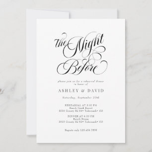 Elegant Rehearsal Dinner Invitations