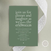Elegant Rehearsal Dinner Love & Laughter Minimal