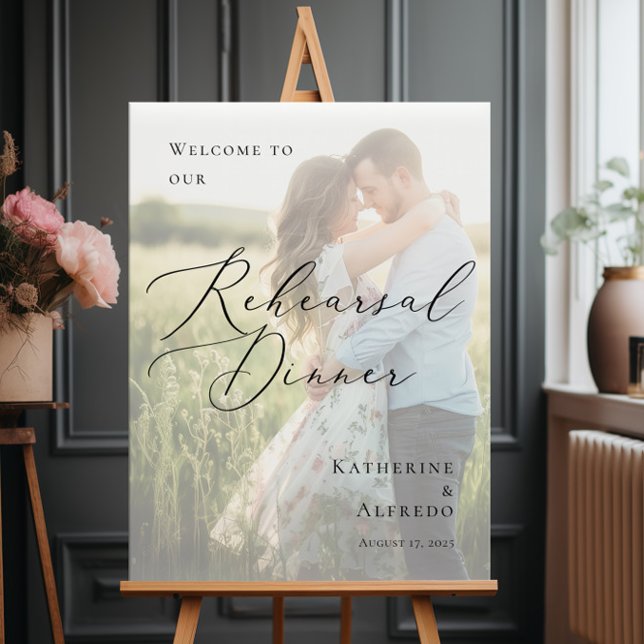 Elegant Rehearsal Dinner photo welcome Poster (Creator Uploaded)