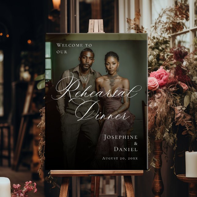 Elegant Rehearsal Dinner photo welcome Poster (Creator Uploaded)