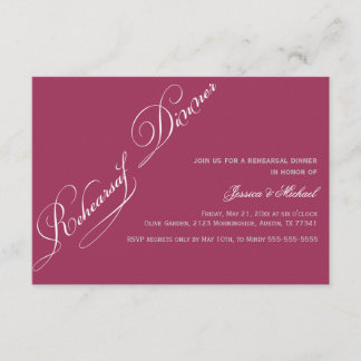 Elegant Rehearsal Dinner Sangria Invitation