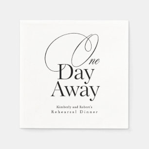 Elegant Rehearsal Dinner White Typography Napkin