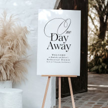 Elegant Rehearsal Dinner White Welcome
