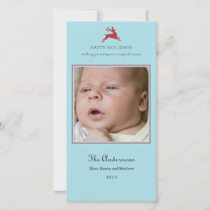 Elegant Reindeer Christmas Photo Card