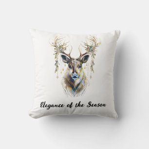 Elegant Reindeer Pillow The Elegance of the Season