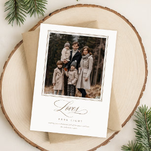 Elegant Religious Christian Family Photo Christmas Holiday Card